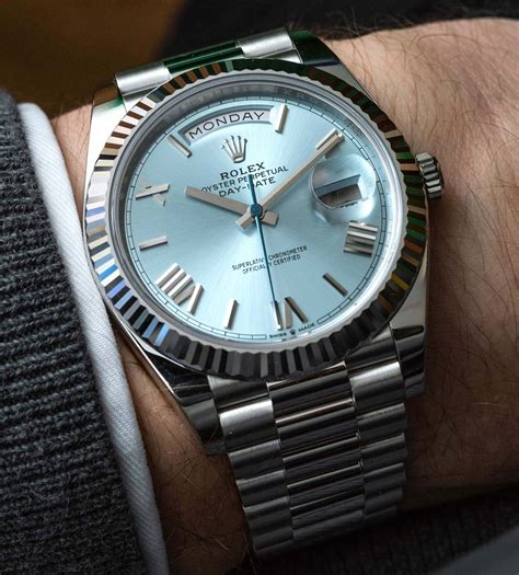 platinum rolex day date 40|day date 40 platinum price.